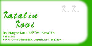 katalin kovi business card